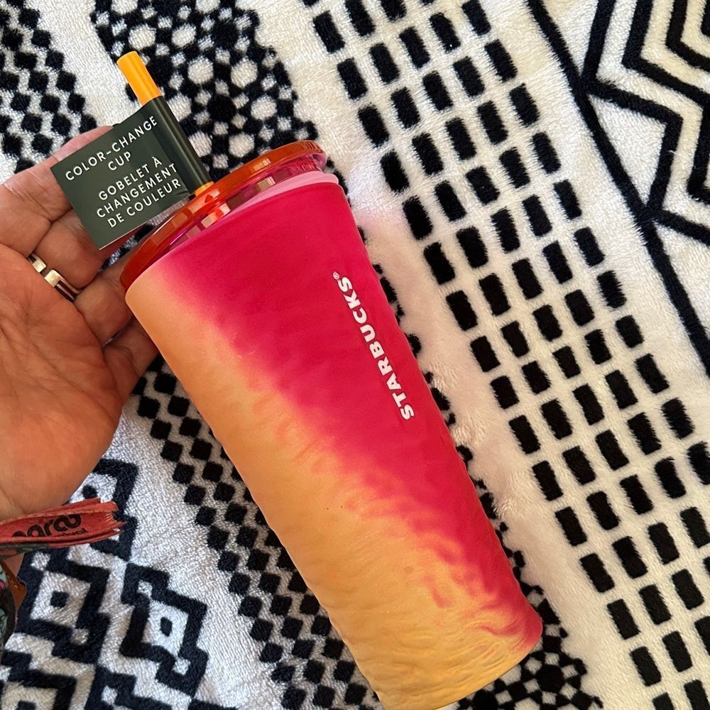 Starbucks Glass Tumbler Color Changing 18 Oz.
